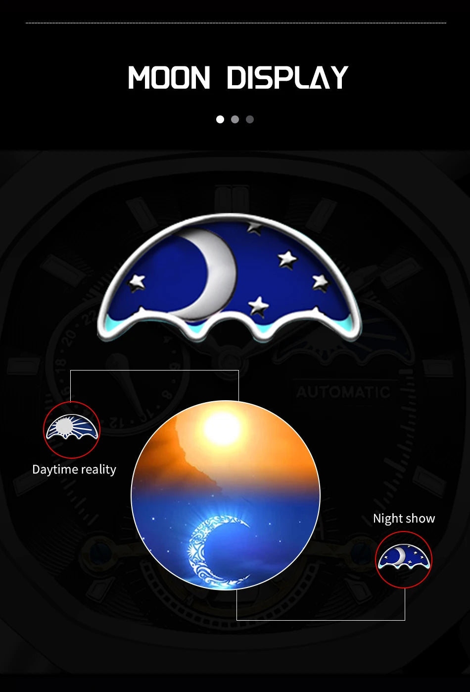 LIGE Dual Seconds Tourbillon Watch – Men's Stainless Steel Mechanical Timepiece, 24H, Night Glow, Waterproof