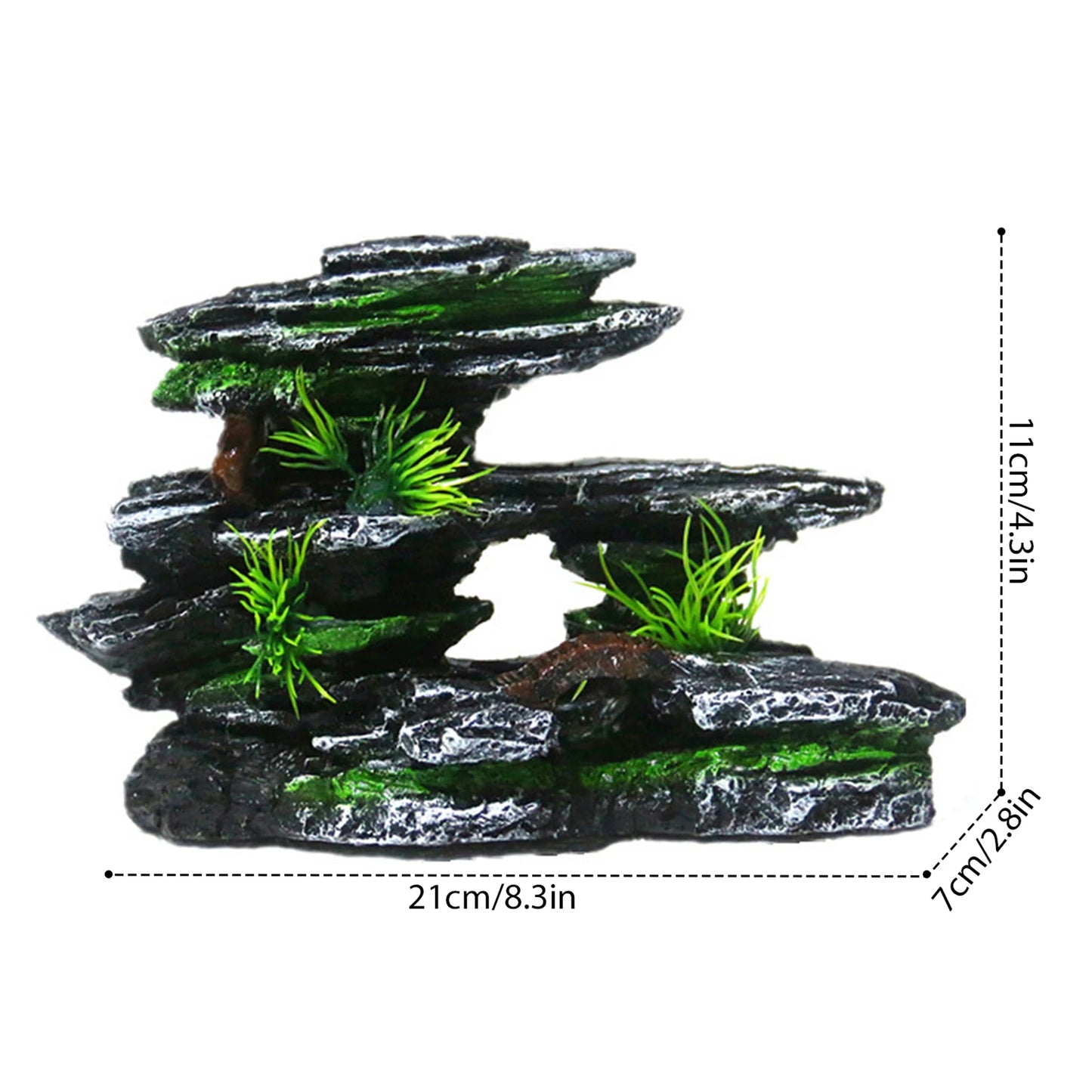 Fish Tank Resin Bridge Decoration — Artificial Aquarium Landscape Ornament & Cave Accessory for Aquatic Pets
