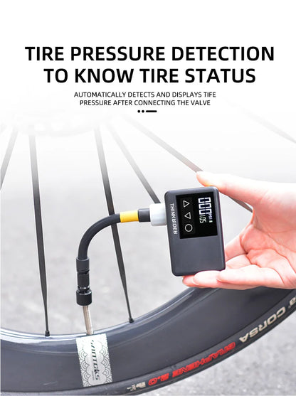 ThinkRider 120 PSI Mini Electric Bike Pump – Portable Tire Inflator with Digital Gauge Display