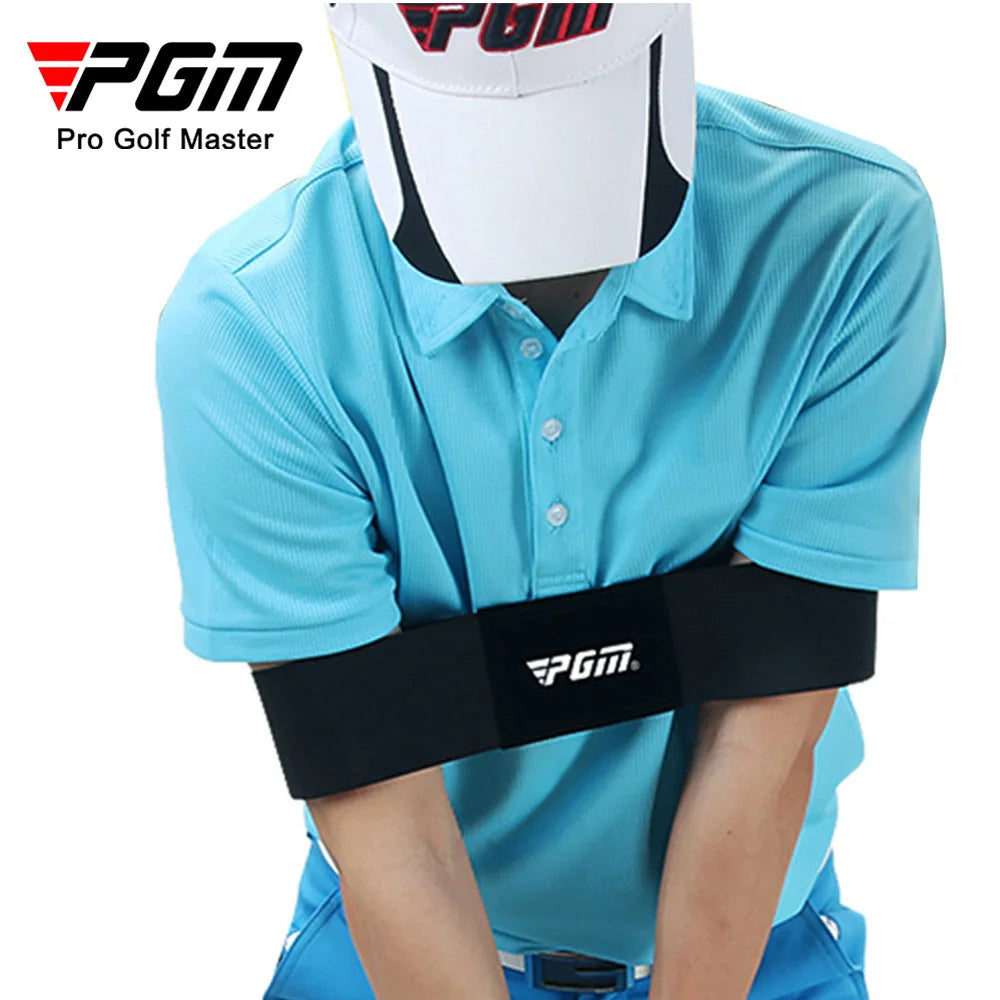 PGM Black Golf Swing Practice Guide – Outdoor Training Aid with Corrective Armband Belt JZQ005