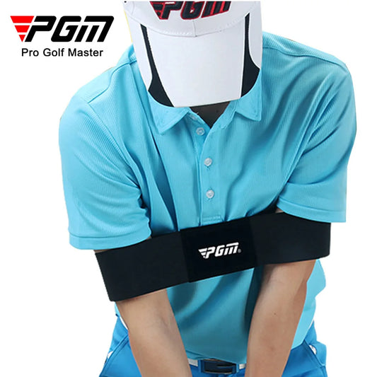 PGM Black Golf Swing Practice Guide – Outdoor Training Aid with Corrective Armband Belt JZQ005
