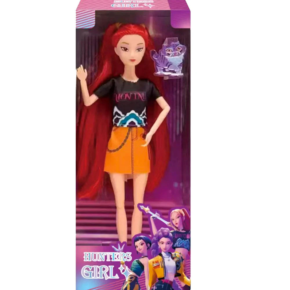 NEW KPop Demon Hunters Action Figure Dolls – Rumi, Mira, Zoey Princess DIY Plastic Toys for Girls