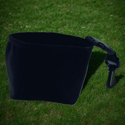 Portable Golf Cleaning Bag with Detachable Clip – Waterproof Liner, Cleans Club Grooves, Dry Exterior