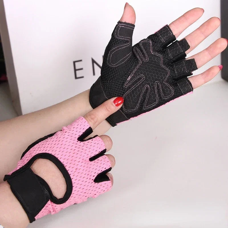 Breathable Cycling Fingerless Gloves – Anti-Slip Half Finger Bike & Gym Gloves for Men & Women