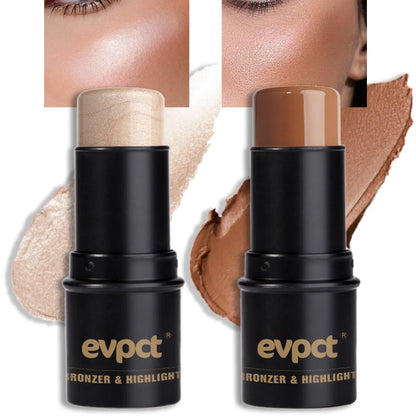 Highlighting & Bronzer Stick - Face Brightening Blusher, Rouge Concealer Pen, Long-Lasting Corrector & Nose Contouring Cosmetics