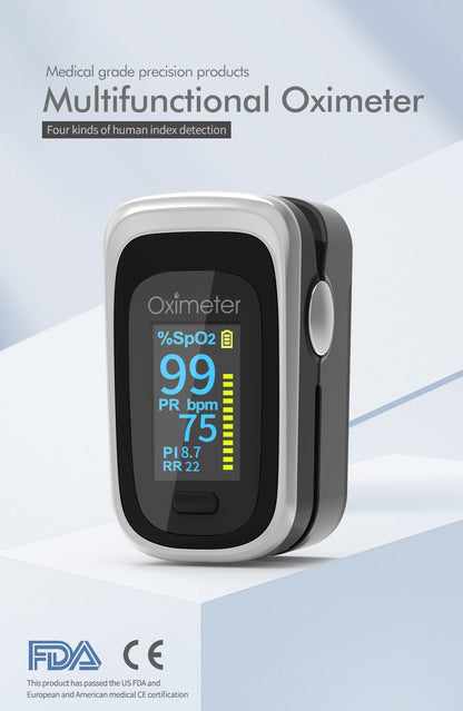 Kiuzou Medical Portable Finger Pulse Oximeter – Blood Oxygen, Heart Rate, Saturation Monitor with OLED Display