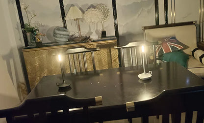 Rechargeable LED Candlelight Table Lamp - Touch Control Night Light for Restaurant, Bar & Desktop Decor