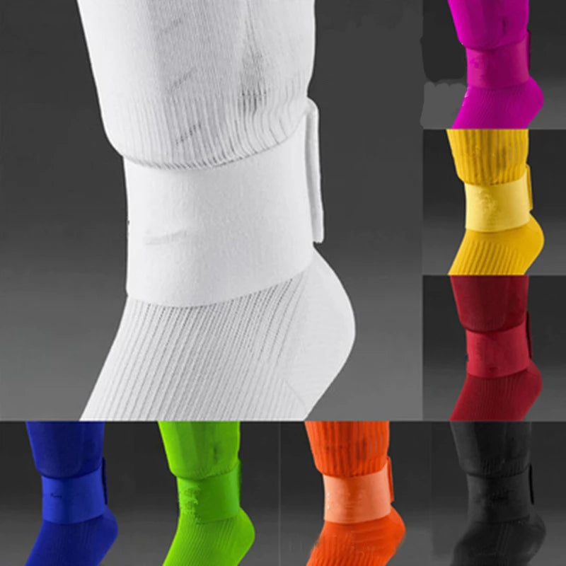 Adjustable Shin Guard Bandage Tape for Soccer - Prevents Slipping, Elastic Sports Safety Pads in 4 Colours