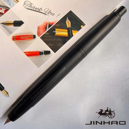 JINHAO Metal Fountain Pen – 10 Brand New Retractable Fine Nibs with Ink Converter