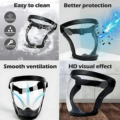 Anti-Fog Protective Face Shield - Comfortable Welding Mask with Transparent Helmet, Dust-Proof and Anti-Splash Eye Protection