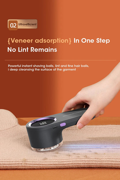 LED Digital Electric Lint Remover – USB Rechargeable Fabric Shaver for Clothes & Sweaters