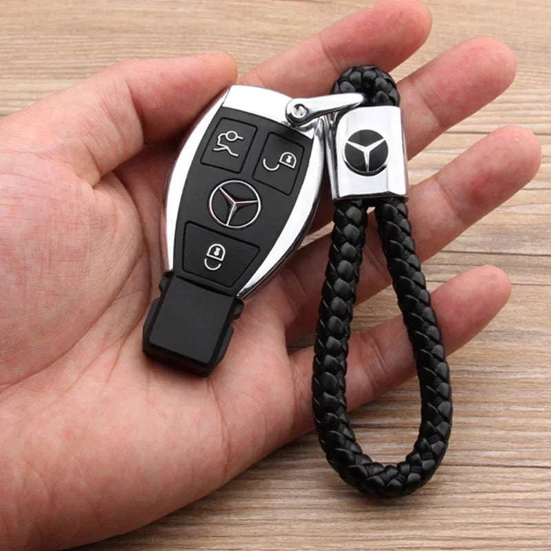 Braided Rope Metal Keychain – Car Key Ring for Mercedes Benz W166/W213/W246/W176/W177/W205 C260/C200/C300/C180/C63/W167