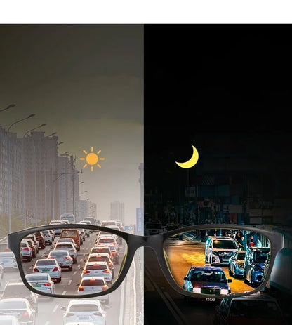 Vintage Unisex Anti-Glare Night Vision Driving Glasses – Ultralight Square Frame Myopia Eyewear (-4.0)