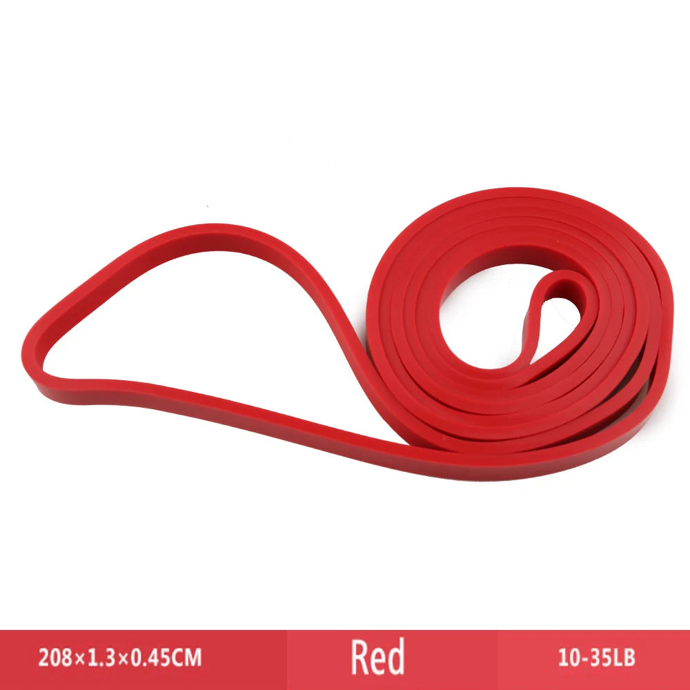 Natural Rubber Resistance Band — 41"/208cm Fitness, Bodybuilding & Yoga Pull-Up Belt