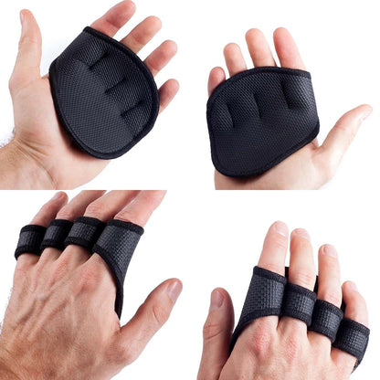 Half-Finger Gym Fitness Gloves – Palm Protectors for Weightlifting, Dumbbell Grips & Workout Training