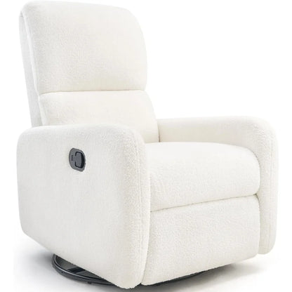 Swivel Glider Rocking Recliner Chair – Massage Nursery Armchair with Rocker Recline for Adults