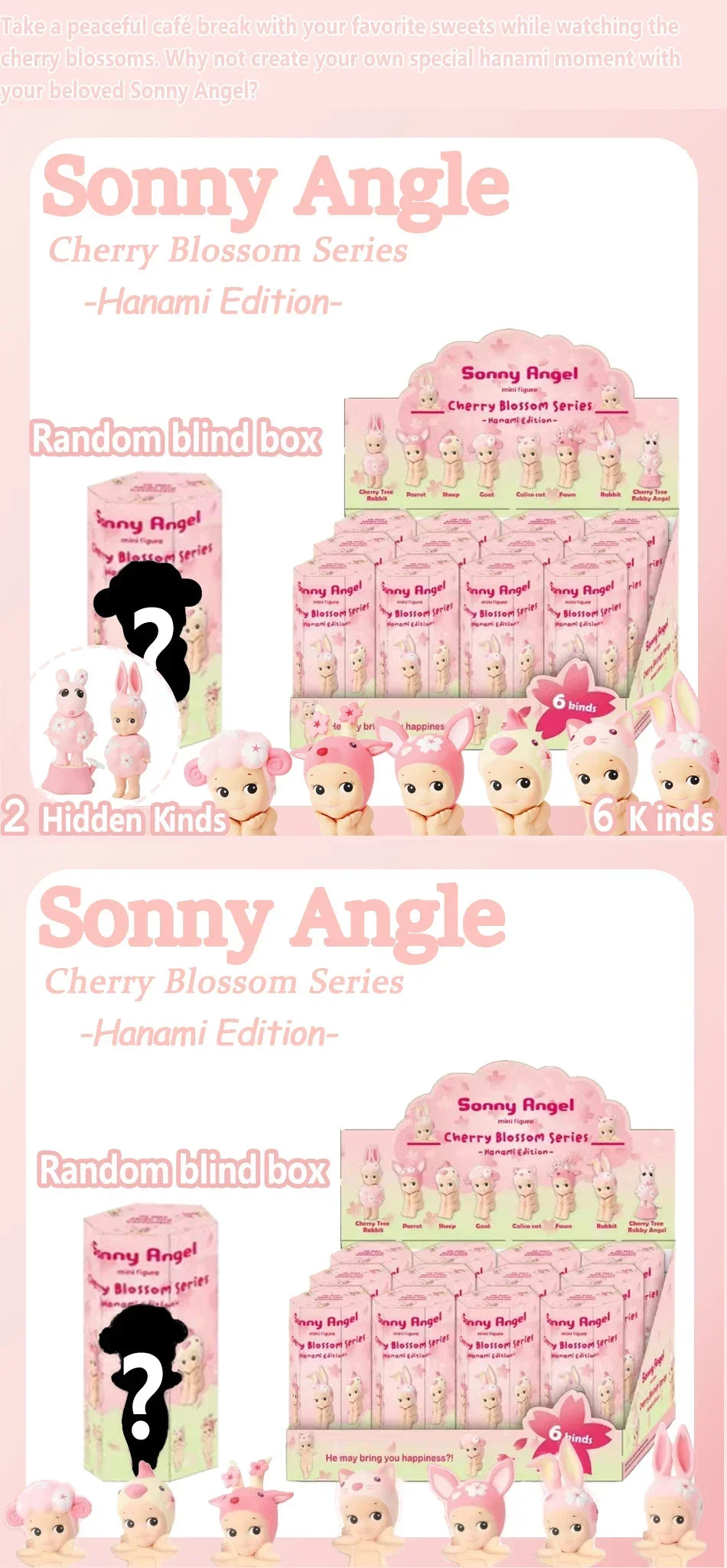 New Sonny Angel Blind Box – Cherry Blossom Series Anime Figures & Doll Ornaments Random Gift