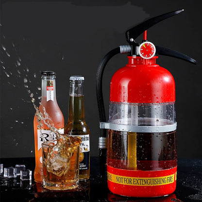 1.5L Beer & Liquor Dispenser — Creative Fire Extinguisher Shape Acrylic Container, Large Capacity for Wine, Spirits & Beer