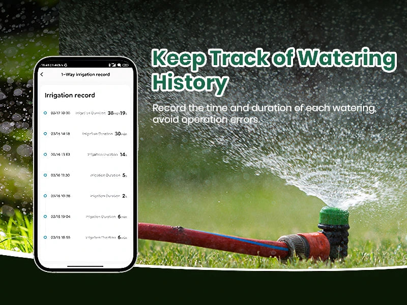 Zigbee/WiFi Automatic Water Timer – Dual Hose Garden Irrigation System, Sprinkler Programmer, Alexa Support