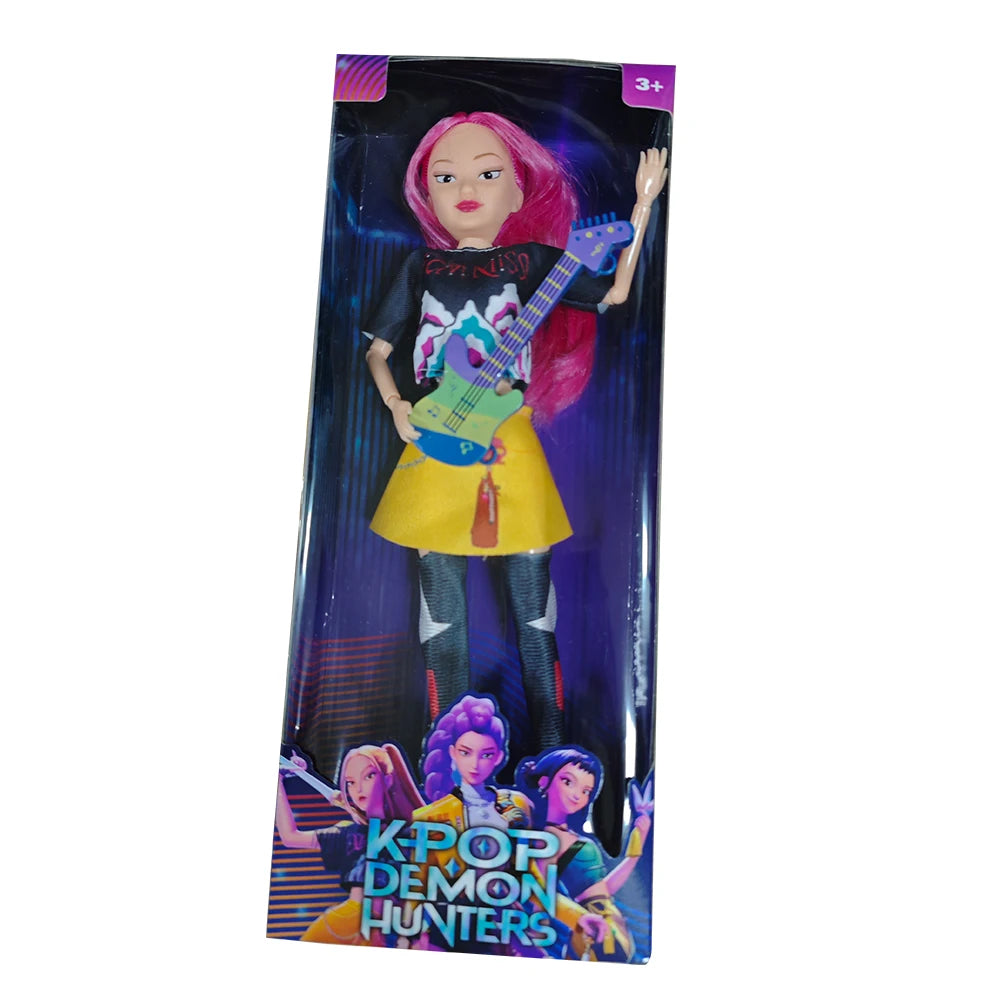 NEW KPop Demon Hunters Action Figure Dolls – Rumi, Mira, Zoey Princess DIY Plastic Toys for Girls