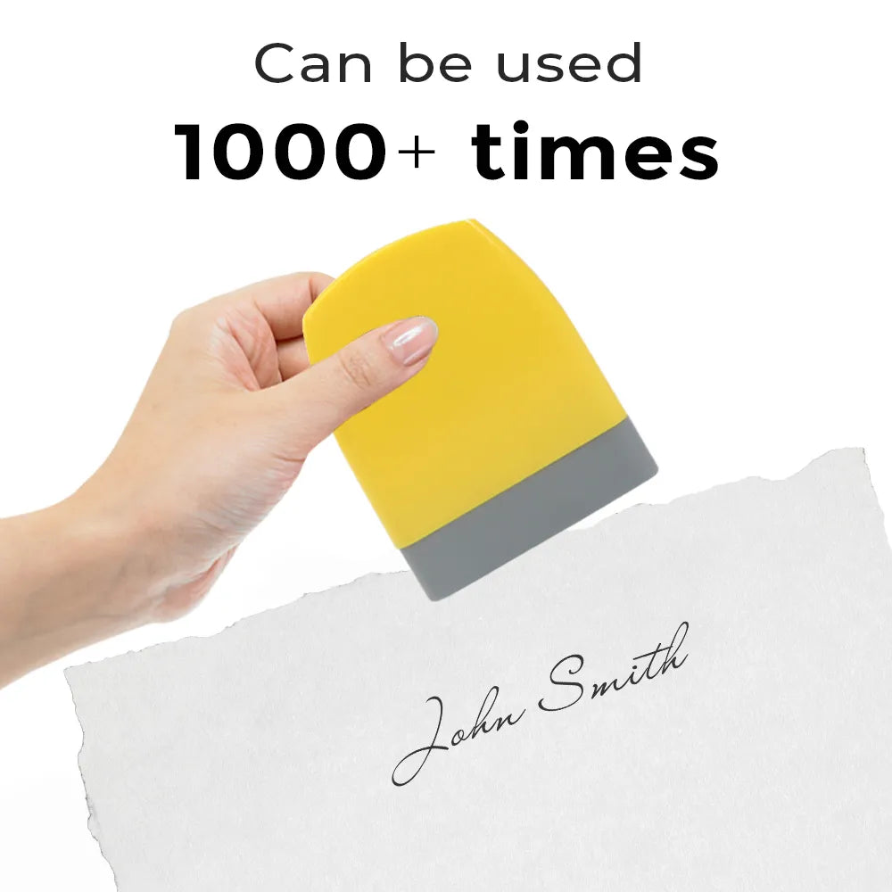 Custom Kid Name, Brand, Company Name Logo Teacher Leader Signature Child Clothing Contract Self-Inking Stamp - Refillable