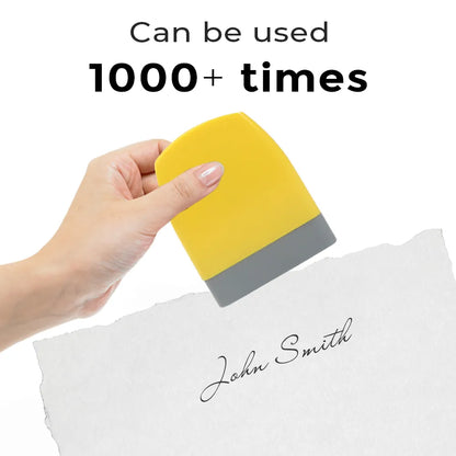 Custom Kid Name, Brand, Company Name Logo Teacher Leader Signature Child Clothing Contract Self-Inking Stamp - Refillable