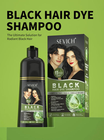 Rosemary Black Hair Dye Shampoo 500ml – DIY Herbal Gray-to-Black Coloring for Women & Men