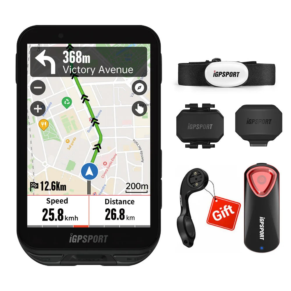 iGPSPORT iGS800 Touchscreen Bike Computer - Professional GPS, Map Navigation, WiFi, ANT+, 50H Battery Life