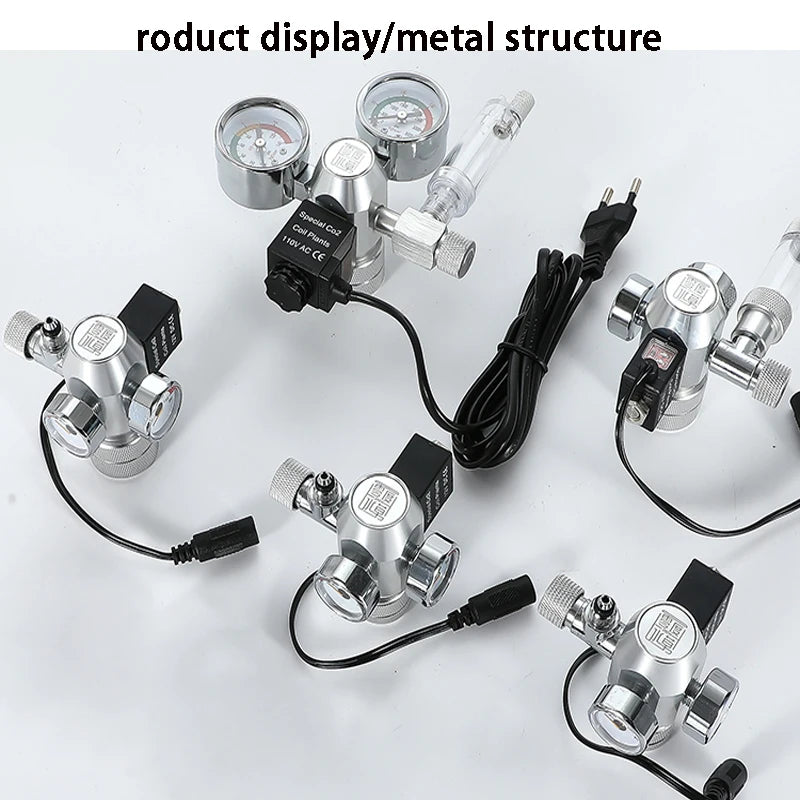 2024 DIY Aquarium CO2 Regulator – Electromagnetic Valve, Bubble Counter & Pressure Reducing Valve for Fish Tank CO2 Control System