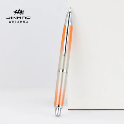 JINHAO 10 Metal Pearl Blue Fountain Pen – EF/F Nib, Pattern Design | Ink Pens for School, Office & Gifts