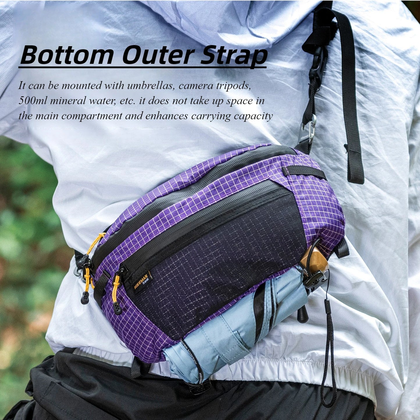 HIKEMAN Waterproof Outdoor Hiking Chest Bag – Large Capacity Crossbody Pack for Cycling, Camping & Travel