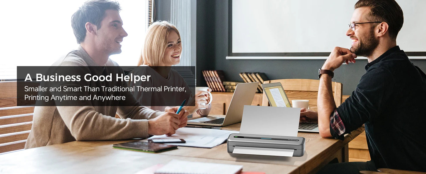 New A4 Portable Wireless Printer M832 – Inkless Thermal 300DPI Mobile Printer for Travel, Work & Home, Android & iOS Support