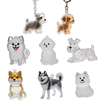 Dog Hair Storage Pendant Keychain – Cute Bag and Car Accessory, Jewelry Souvenir Gift for Dog Lovers