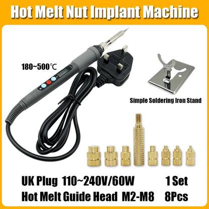 Brass Hot Melt Insert Knurled Nut – Copper Thermal Conduction Nut for 3D Printer Plastic Heat Insertion Tool