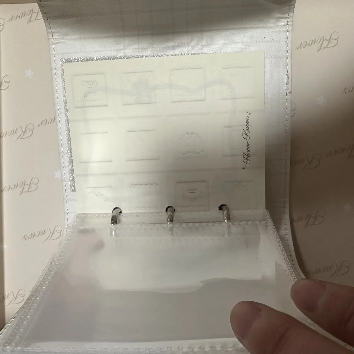 Flower Knows Angel Series Handheld Mirror – White, Black & Pink Compact Mirror