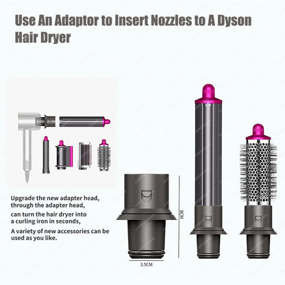 Anti-Flyaway Hair Styling Nozzle for Dyson Airwrap HS01/HS05 – Brush Attachment for Auto Curling & Dryer Accessories