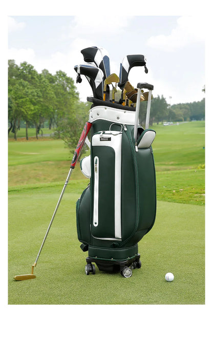 PGM Wheeled Golf Caddy Bag QB127 – 4-Wheel 360° Rotation Removable Waterproof Bag for Men & Women
