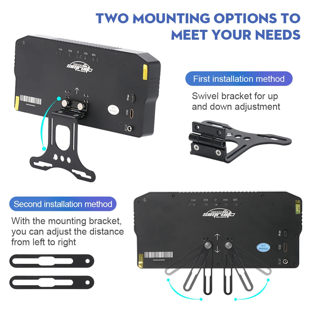 SimRuito 10.3-Inch Racing Dashboard - Sim Racing Steering Wheel Display for PC Speed and Car Data