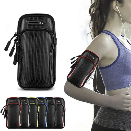 Waterproof Phone Arm Bag with Headphone Jack - Breathable Sports Running Bag - Gym Mobile Phone Holder