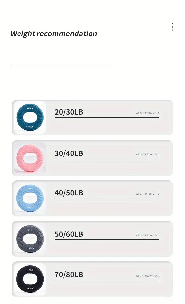 Silicone Hand Grip Strengthener Ring – Forearm & Finger Training for Strength