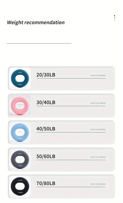 Silicone Hand Grip Strengthener Ring – Forearm & Finger Training for Strength