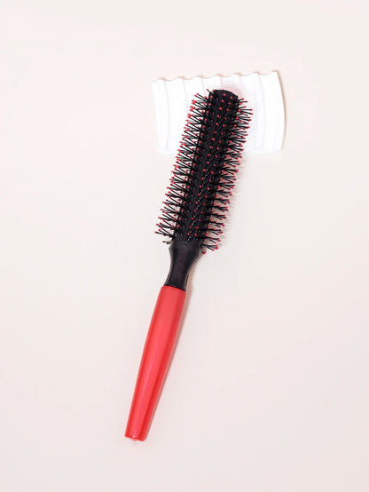 Professional Anti-Static Cylindrical Curly Hair Styling Comb – Nylon Bristle Roller for Real Hair & Wigs