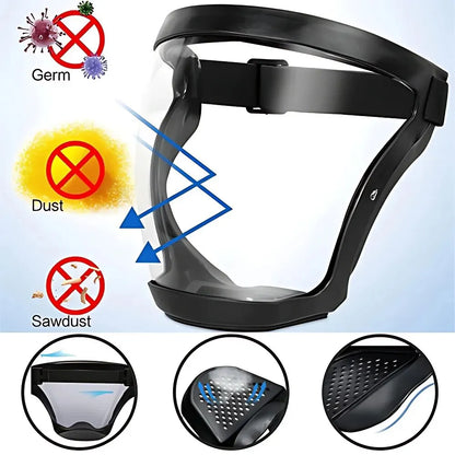 Anti-Fog Protective Face Shield - Comfortable Welding Mask with Transparent Helmet, Dust-Proof and Anti-Splash Eye Protection