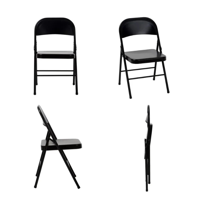 Mainstays 4-Pack Steel Folding Chairs – Beige Outdoor & Indoor Seating