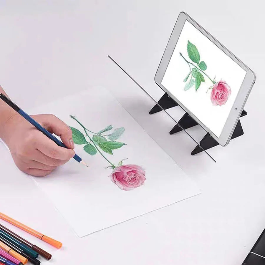 Portable Optical Drawing Copy Board – Imitation Tracing with Projection Screen, Learning Tool for Mobile and Tablet