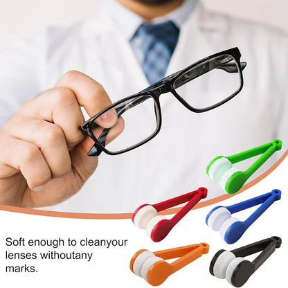 1-4pcs Portable Eyeglass Cleaner Brush – Microfiber Sunglasses & Spectacles Cleaning Tool