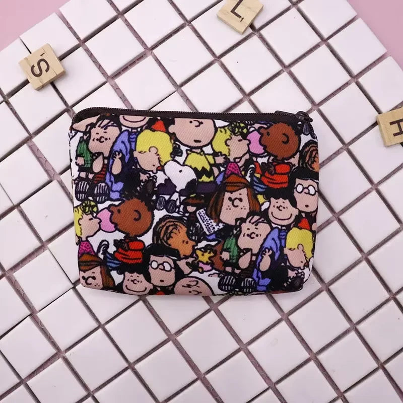 Snoopy Print Mini Coin Purse – Cute Wallet & Card Holder for Women, Girls & Kids, Small Cosmetic & ID Bag
