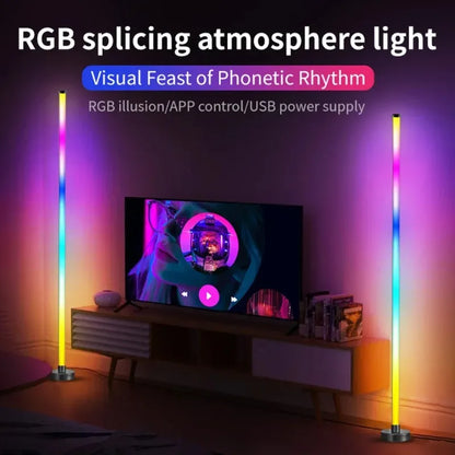 Smart LED Floor Lamp – RGB Music Sync, Remote & APP Control, Timer Modern Mood Standing Lamp for Living Room & Gaming Corner Lighting