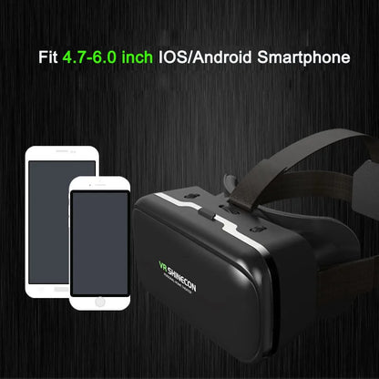 VR Shinecon 10.0 3D Virtual Reality Headset – Helmet Goggles for Smartphone Gaming