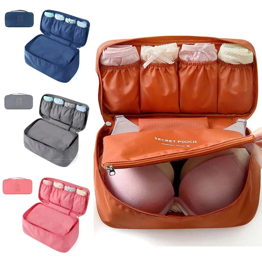 Portable Travel Storage Bag - Multi-function Bra Underwear Organizer Bags, Toiletry Cosmetic Case for Outdoor Travel